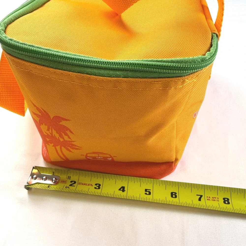 Trader Joe's Mini Insulated Bag Unisex OS Yellow Orange Sunset Lunch Tote NWT